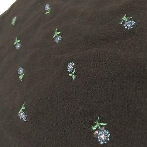 Mesh Top with Flower Detailing and Lettuce Hem